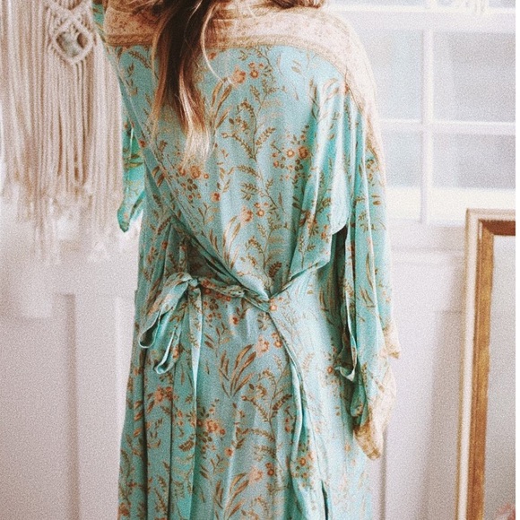 Kimono style wrap/robe/top Broadcloth cotton - Picture 6 of 12